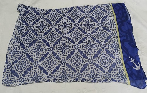 Ladies blue summer scarf - ladies,