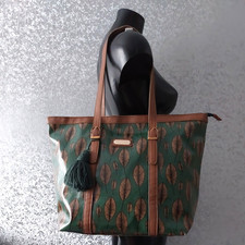 Kangol Green Leaf Pattern Tote