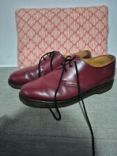 Vintage Doc Martens Made In England Oxblood Cherry red Shoes Size Uk 10 3 Eye