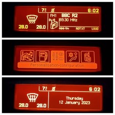 Peugeot 407 2004-2010 display screen RD4 radio LCD Multi function clock dash