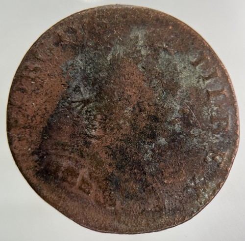 1775 george iii - iii, half-penny