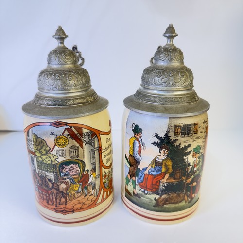 Pair vintage german lidded - pair,