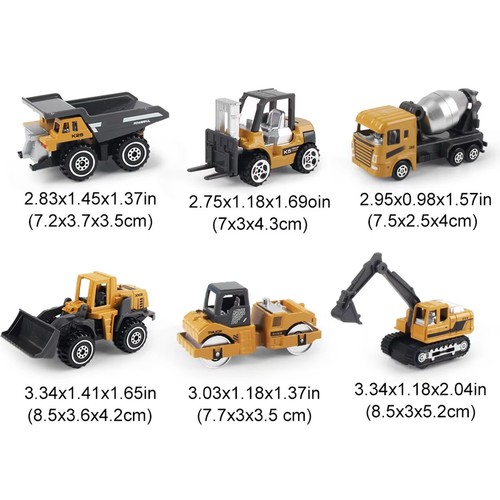 6pcs alloy mini construction - alloy,