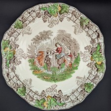 Copeland 'Spode', plate, 'Byron', Series 2 , quartered design + free plate stand