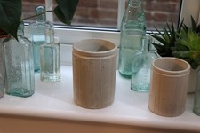 Victorian Hartley's 1lb Jam Pot And Unbranded 2lb Jam Pot Stoneware