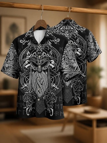 Black white viking warrior - white,