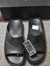 Nike Jordan Post Slide Triple Black Men Slip On  Sandal Slipper UK12/ US 13