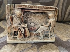 AN ORIGINAL OSBORNE IVOREX FREESTANDING ORNAMENT " A FRIENDLY CALL" 12.5 X 9 CM