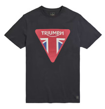 TRIUMPH SHIRT GENUINE TRIUMPH DEVON UNION JACK FLAG T-SHIRT IN BLACK  X-LARGE