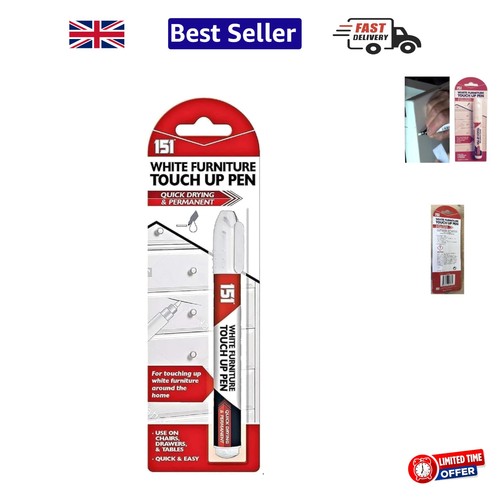 White enamel touch pen - white, up