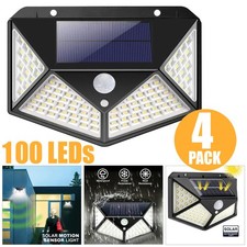 4 Pack 100 LED Solar Wall