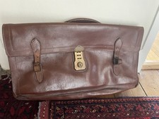 Vintage Brown Leather 1970s Briefcase - District Nurses Bag