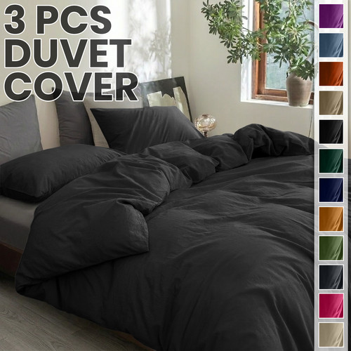 Plain duvet cover bedding set - cover,