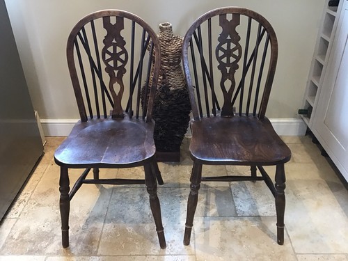 Pair elm beech rustic - of,