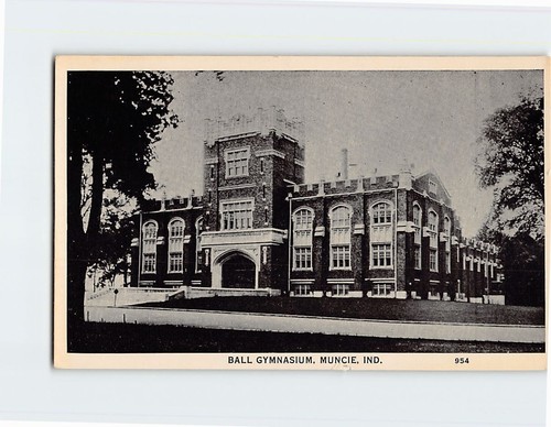 Postcard ball gymnasium - ball, muncie