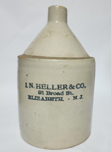 Gallon stoneware jug signed - stoneware,