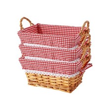 3PCS Wicker Bread Basket with