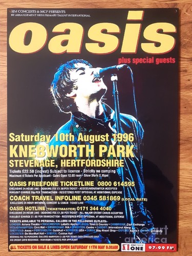 Oasis knebworth flier noel - flier,