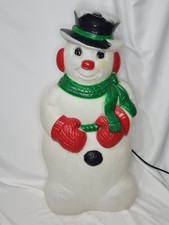 VINTAGE 1999 Grand Venture 30 Inch Blow Mold Plastic Snowman Christmas Decor