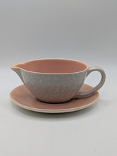 Vintage Poole - Twintone Seagull and Peach Bloom C97 - Sauce Or Gravy Boat