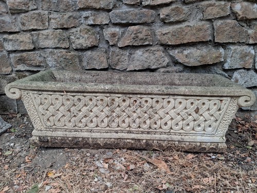 Celtic style stone cast - cast, trough