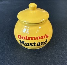 Vintage Colman's Mustard Condiment Serving Pot Jar -  Advertising Kitchenalia  