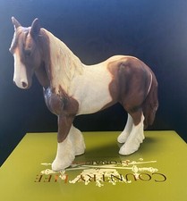 Cob horse ornament piebald - ornament,
