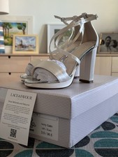 Rainbow Club Nivana Ivory Satin Sandals Size 3.5/ 36.5