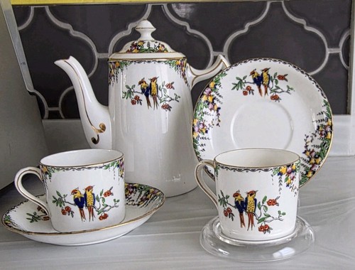 Art deco wetley birds flowers - art,