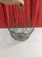 Vintage French Folding Wire Egg Basket