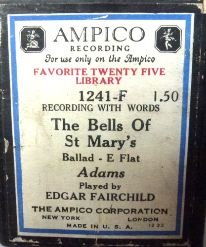 Ampico reproducing word roll - ampico,