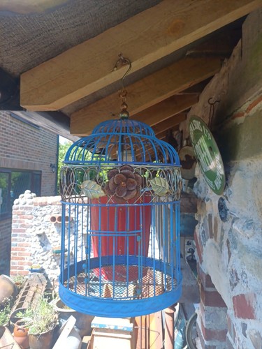 Vintage ornamental metal bird - vintage,