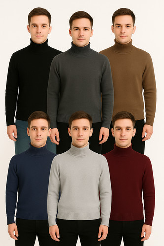 Men high neck sweater - high,
