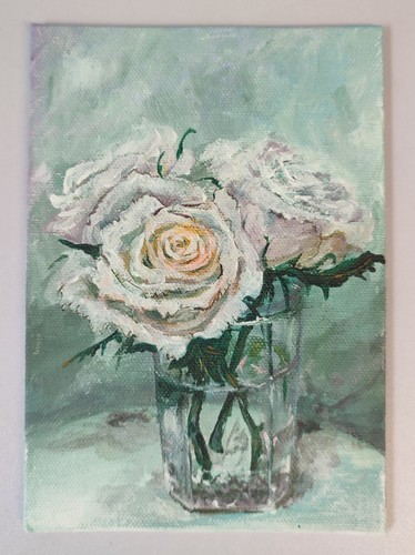 Roses original oil painting - roses,,