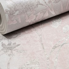 Dusty Pink Silver Wallpaper