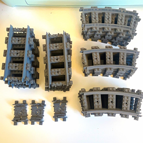 Lego grey train tracks bulk - lego,