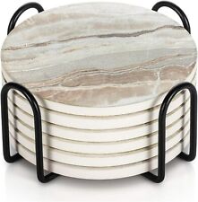 Coasters-Drink Coasters Set of 6 - Homeware Marble Coasters Ceramic - 10cm 4inch