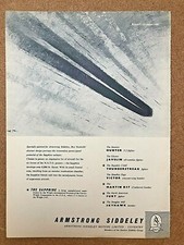 1954 Aircraft Advert ARMSTRONG SIDDELEY SAPPHIRE HAWKER HUNTER JAVELIN VICTOR