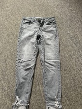Zara Grey High Wasted Skinny Jeans Size 12