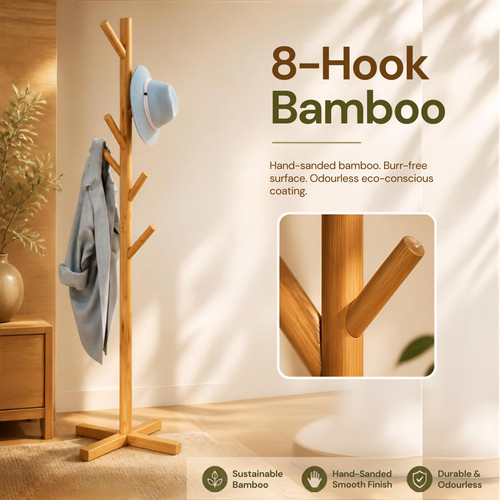 Wooden coat stand - stand, cross