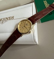 Solid Gold Longines Ladies Watch Box & Papers Superb Timepiece 