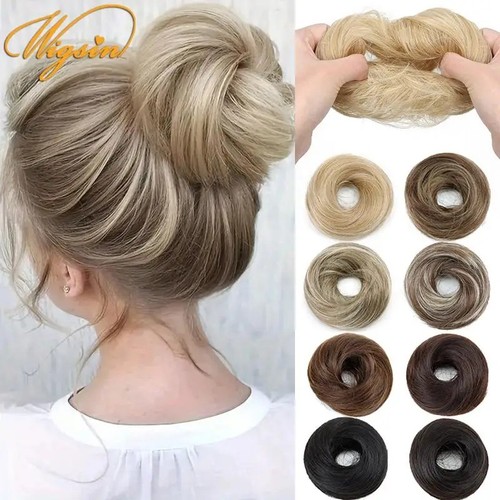 Curly messy hair - curly, bun
