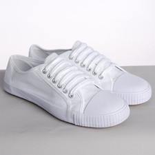 White Plimsolls Low top UK 6