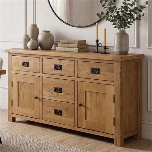 Solid oak large sideboard - solid,