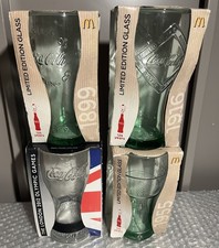Coca Cola Coke Glass x 4 Assorted Mix Limited Edition Olympics McDonald’s Boxed