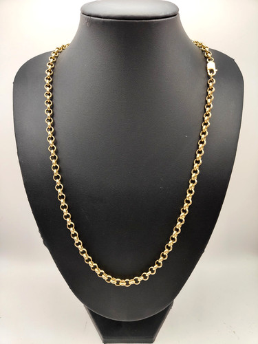 9ct yellow gold - belcher, chain