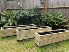 CUSTOM SIZE  Wooden Decking Planter Timber Garden Trough Large PLEASE MESSAGE