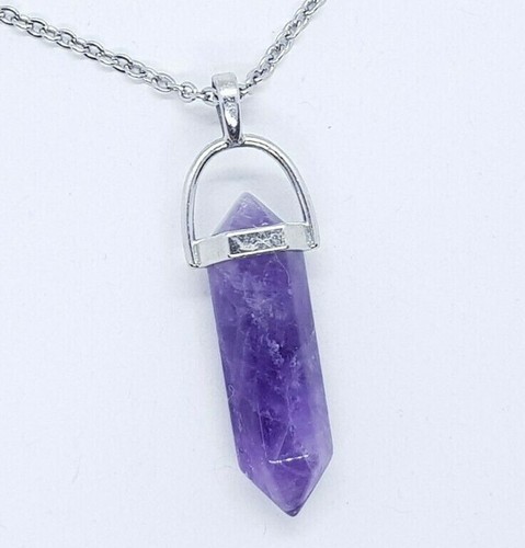 Amethyst necklace quartz - amethyst,