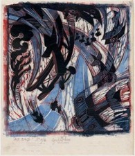 Air Raid Art Print – Cyril Power – Futurist Linocut Masterpiece 1932