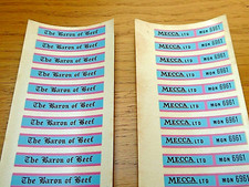 Matchbox 5c 5d London Bus (20 PAIRS OF BARON OF BEEF DECALS X/RARE & GENUINE)